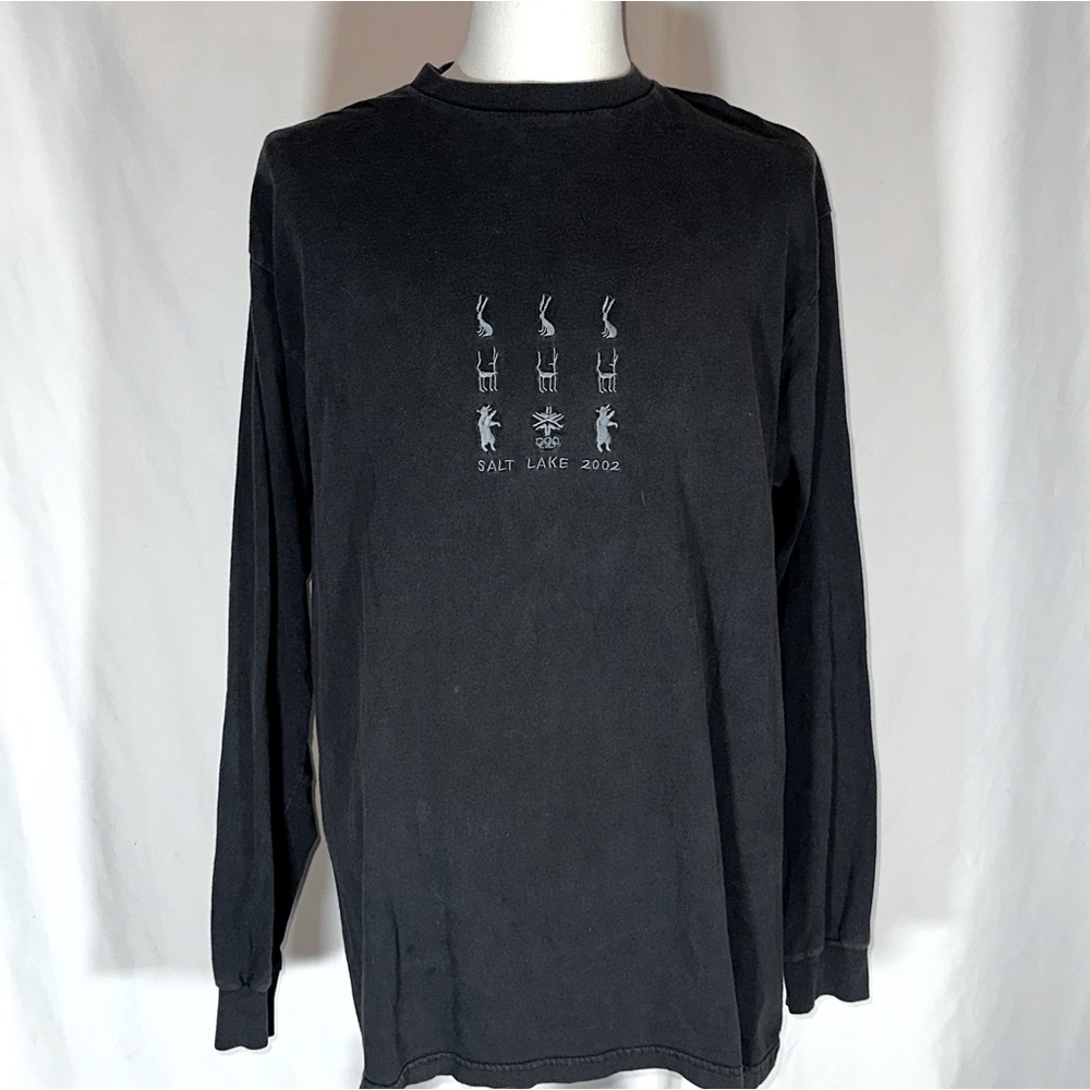 Salt Lake City 2002 Winter Olympics Official Black XL Long Sleeve TShirt